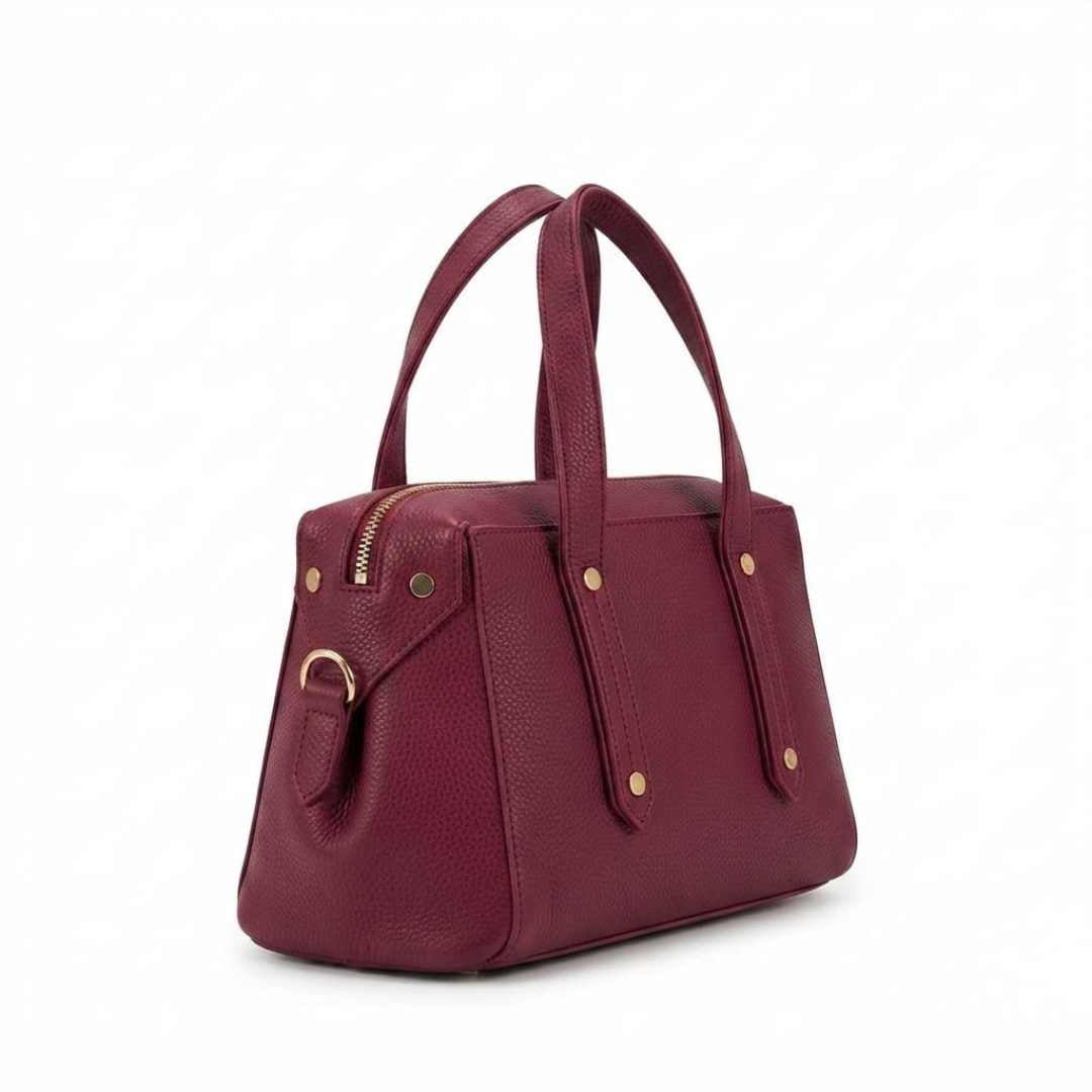Enshee Drum Handbag - Maroon