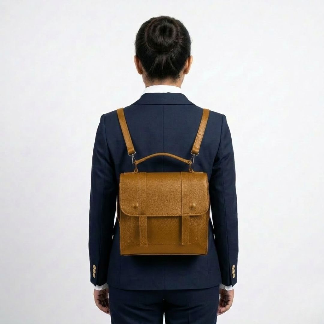Enshee Winnie 2 in 1 Backpack - Mustard Brown