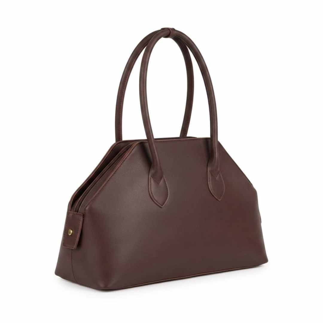 Enshee Vault Handbag - Dark Brown