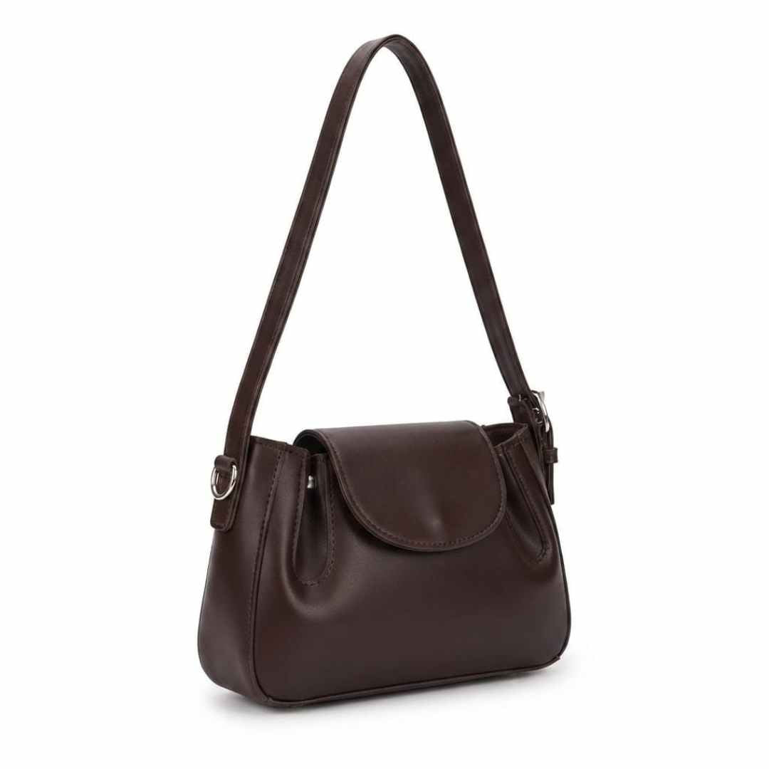 Enshee Oval Crossbody - Dark Brown