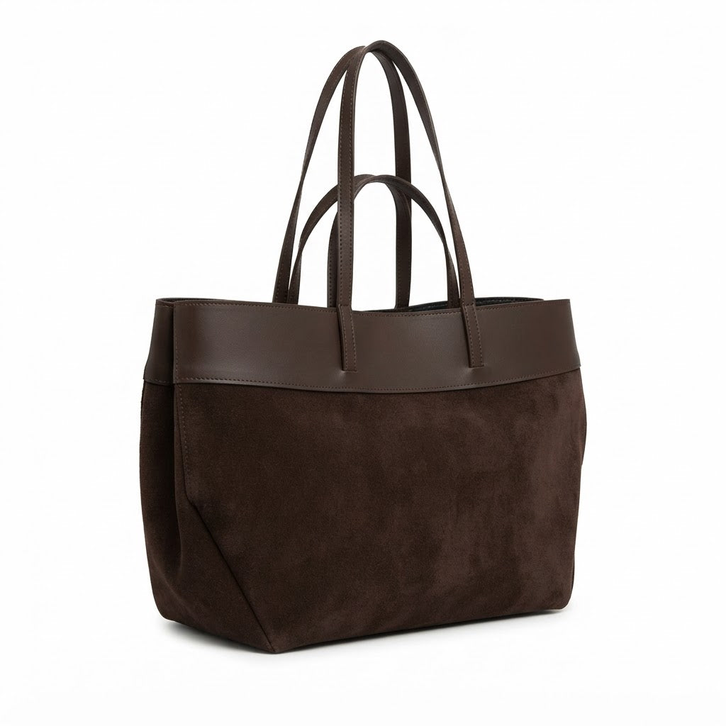 Enshee Cyme Suede Bag - Horsebrown