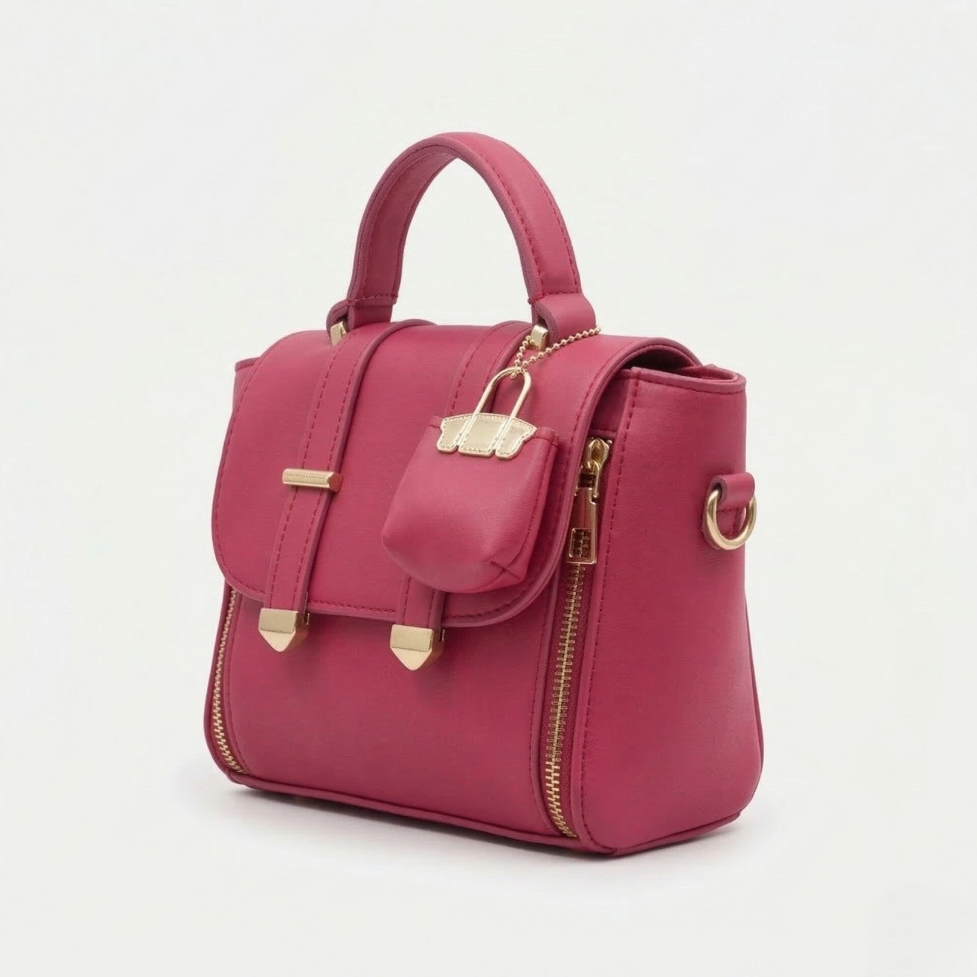 Enshee Frame Handbag - Maroon