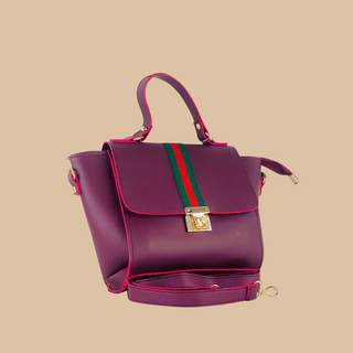 BOXY MAROON HANDBAG