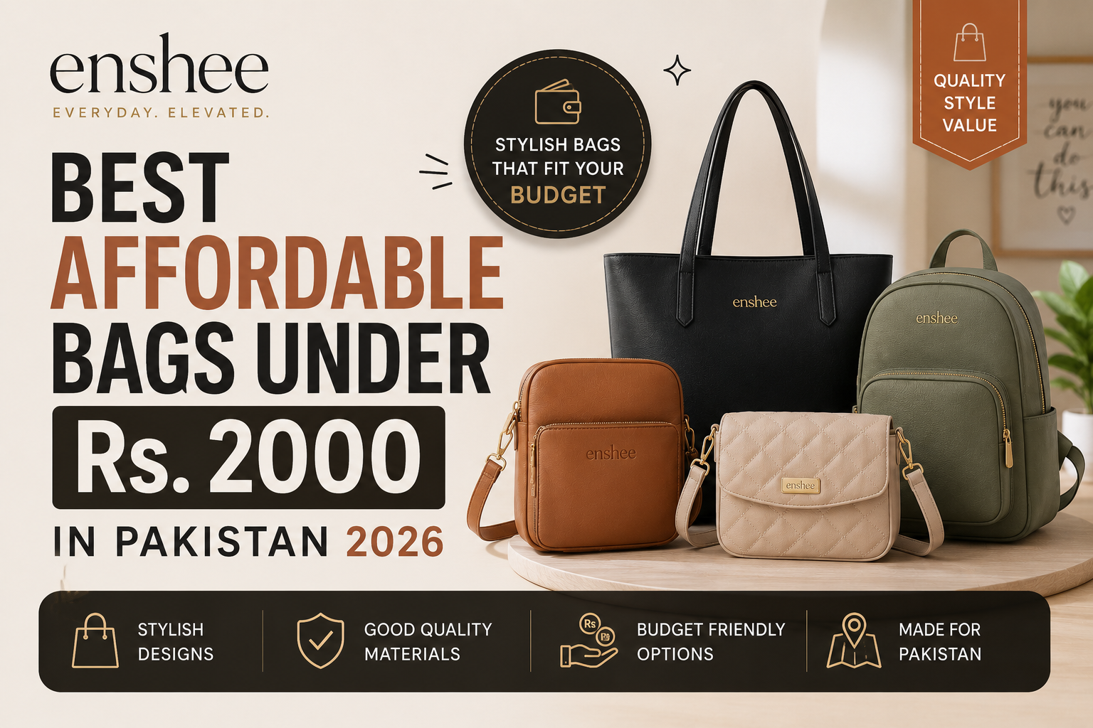 affordable bags under Rs. 2000 in Pakistan