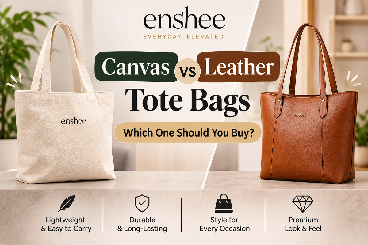canvas vs leather tote bags