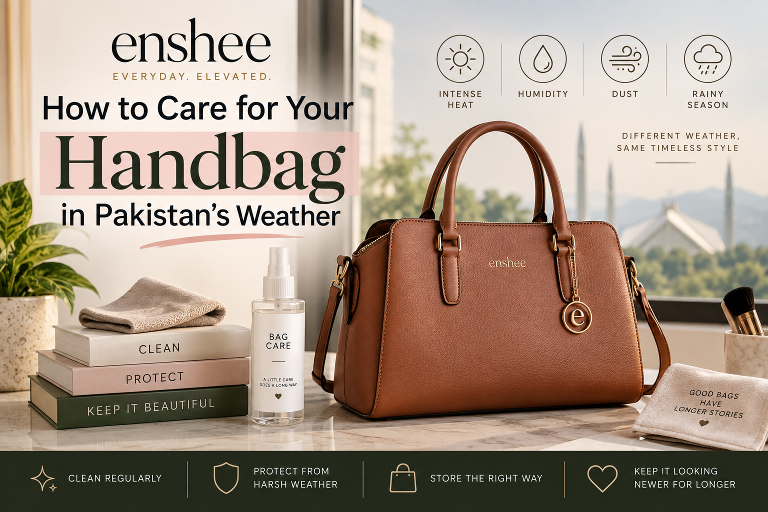 care for your handbag in Pakistan's weather