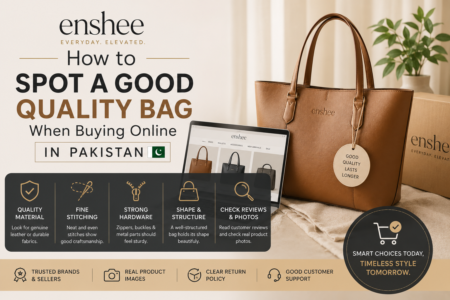 spot a good quality bag when buying online in Pakistan