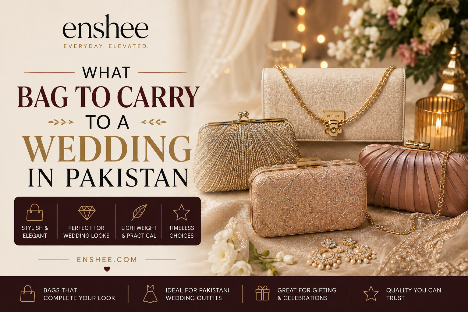 bag to carry to a wedding in Pakistan