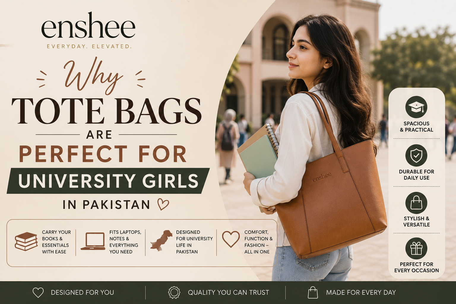 why tote bags are perfect for university girls
