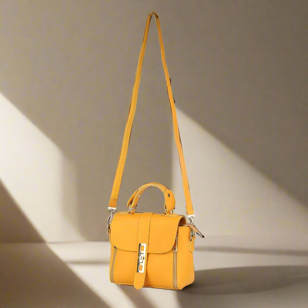 FLAPPY MUSTURD HANDBAG