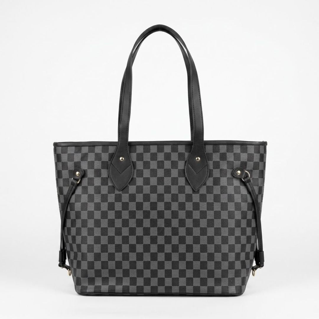 Enshee Classic Check Tote - Black