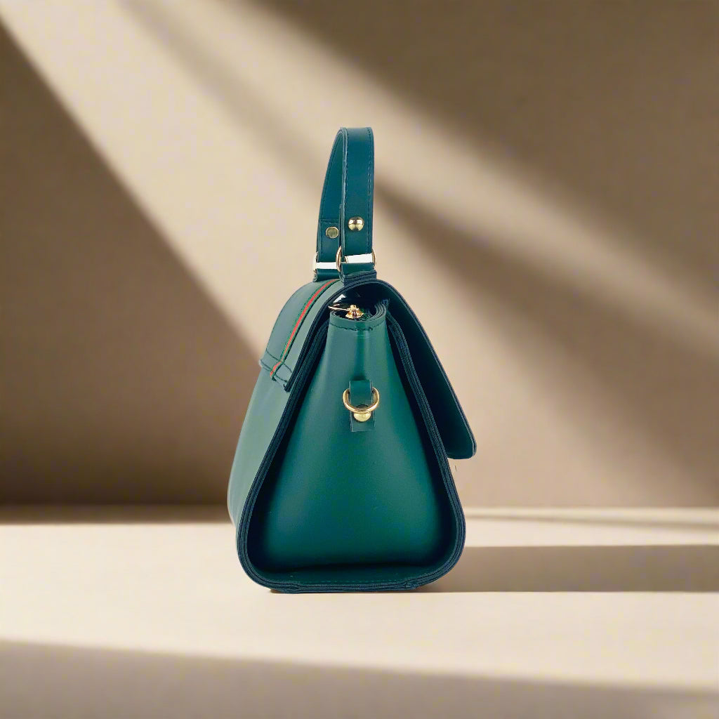 BOXY GREEN HANDBAG