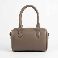 Brown handbag on a white background