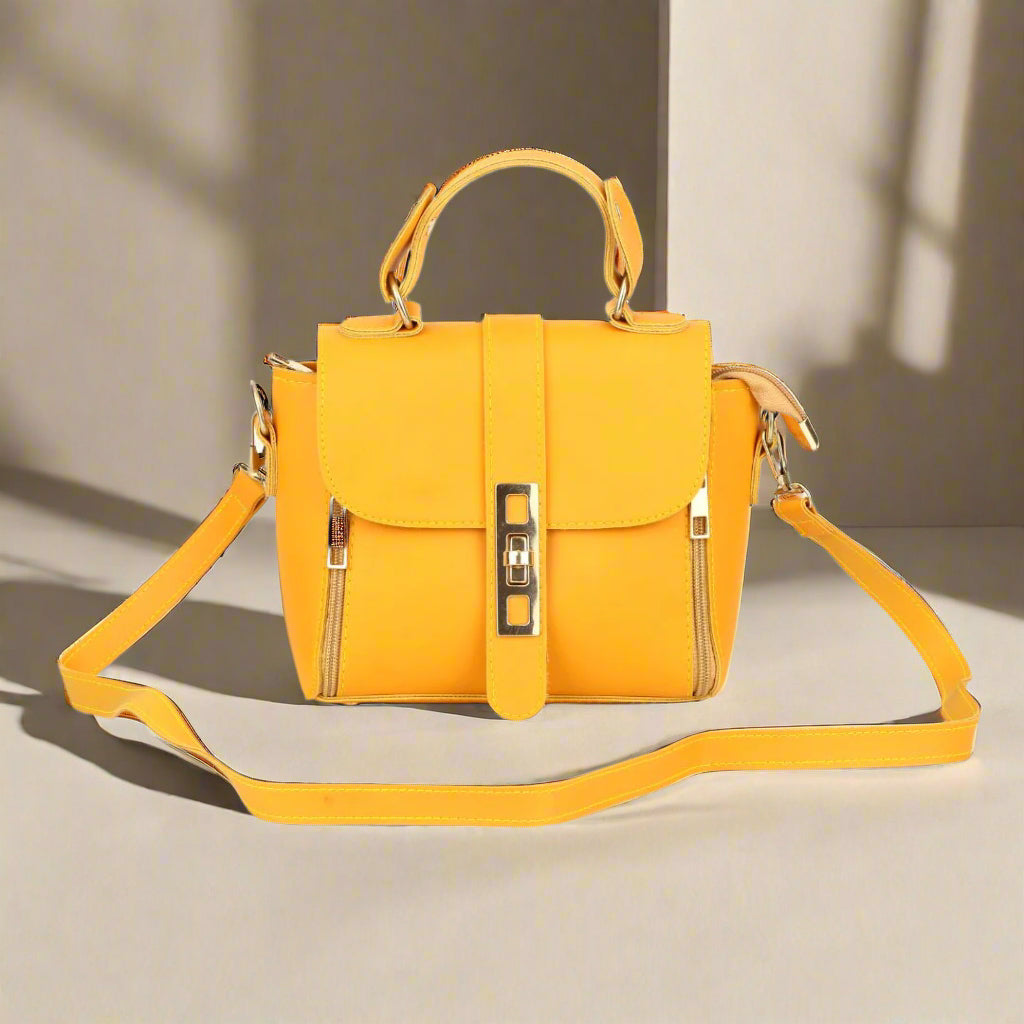 FLAPPY MUSTURD HANDBAG