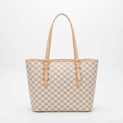 Enshee Check Tote - Fawn