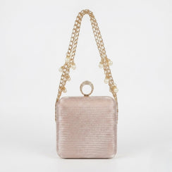 Enshee Pearl Ring Clutch - Pink