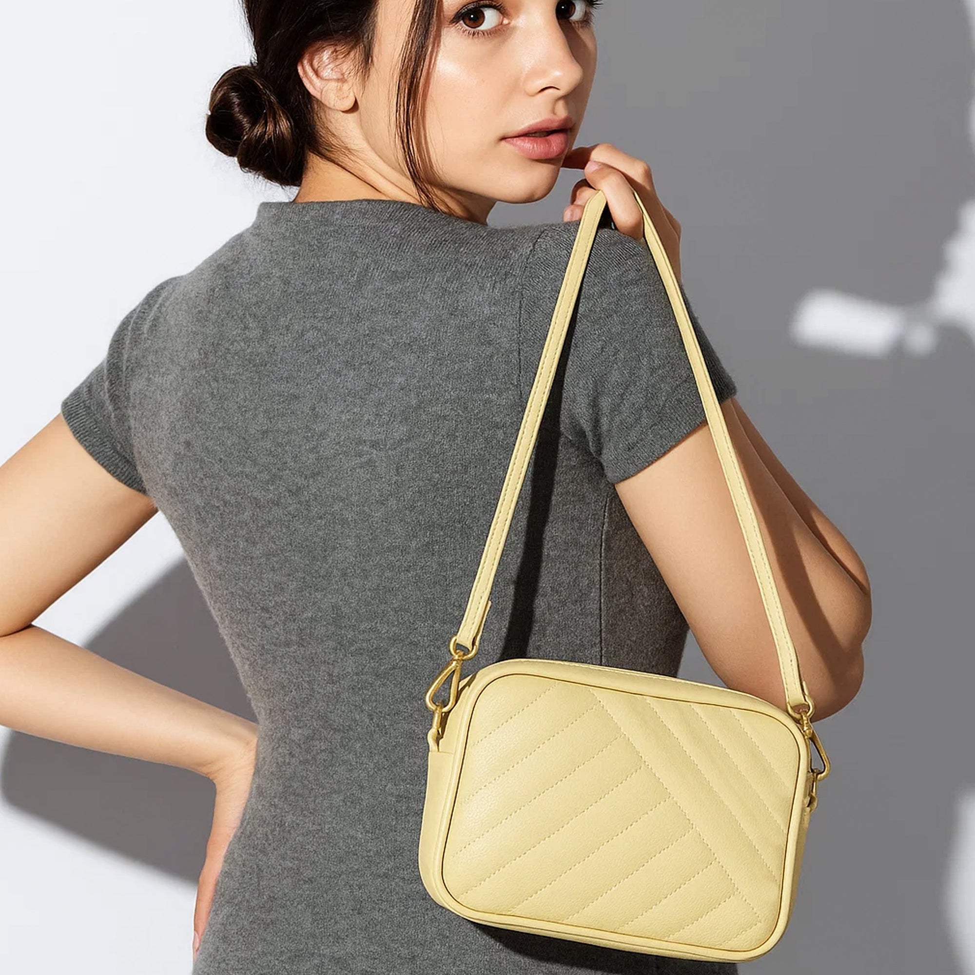 Buy Recta Crossbody Bag - Beige in Pakistan