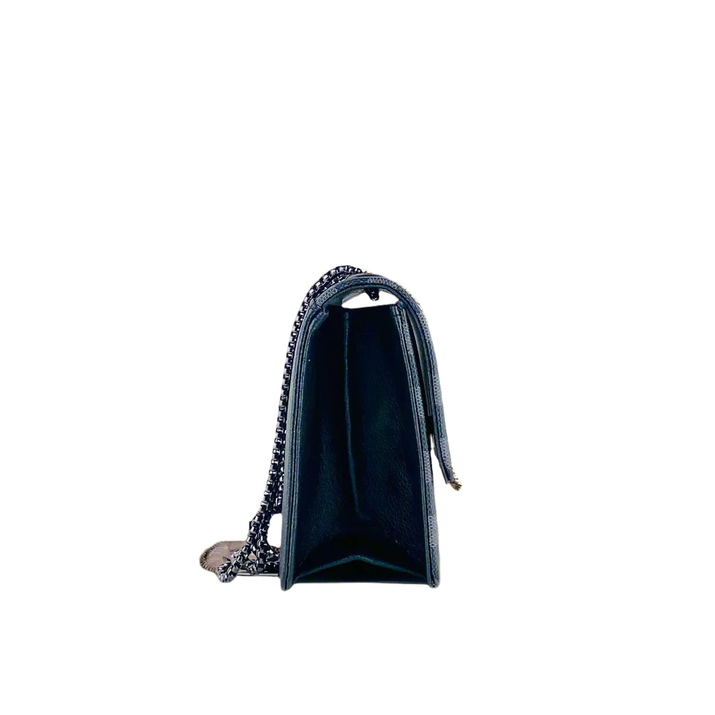 LEO Crossbody black black chain