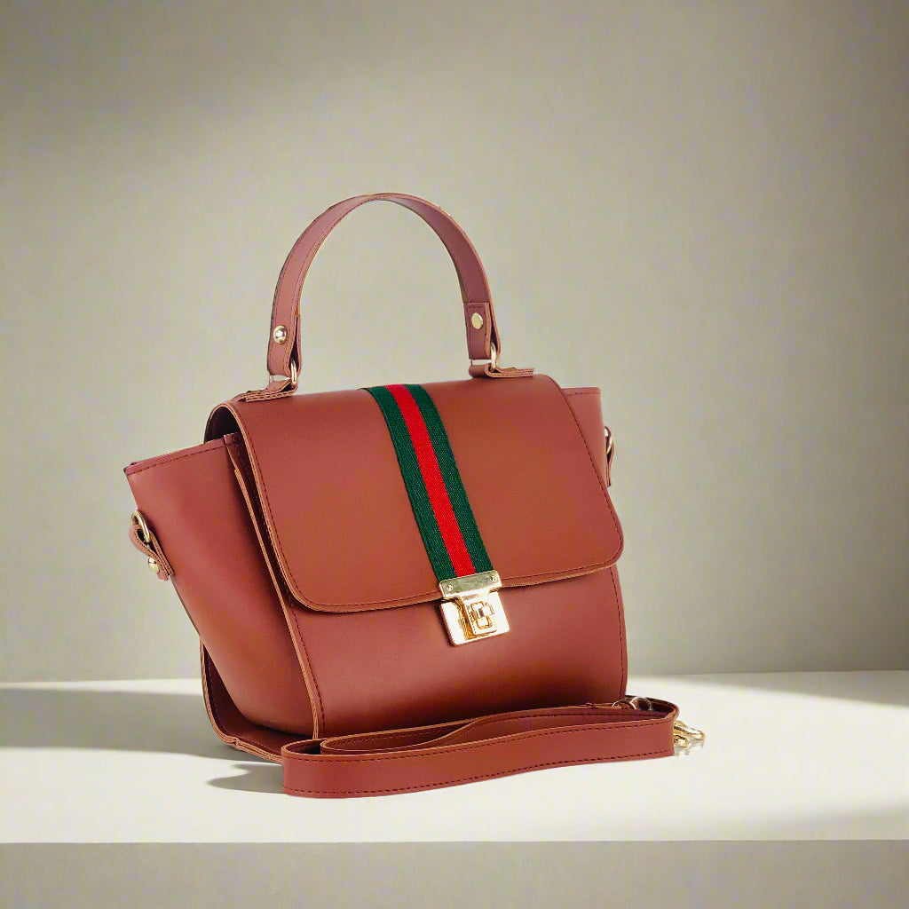 BOXY BROWN HANDBAG