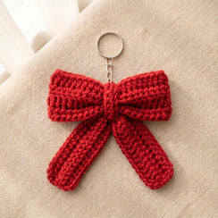 Crochet Bow Keychain