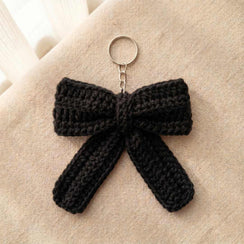 Crochet Bow Keychain