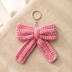 Crochet Bow Keychain