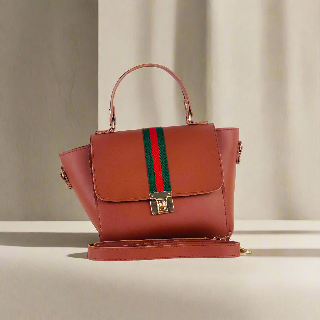 BOXY BROWN HANDBAG