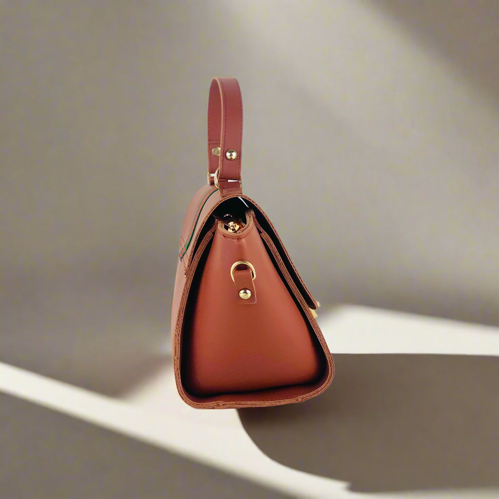 BOXY BROWN HANDBAG