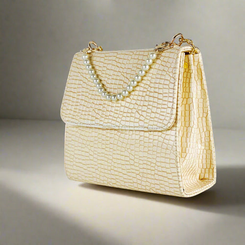 ALEXA FAWN PEARL HANDBAG