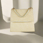 ALEXA FAWN PEARL HANDBAG