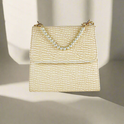 ALEXA FAWN PEARL HANDBAG
