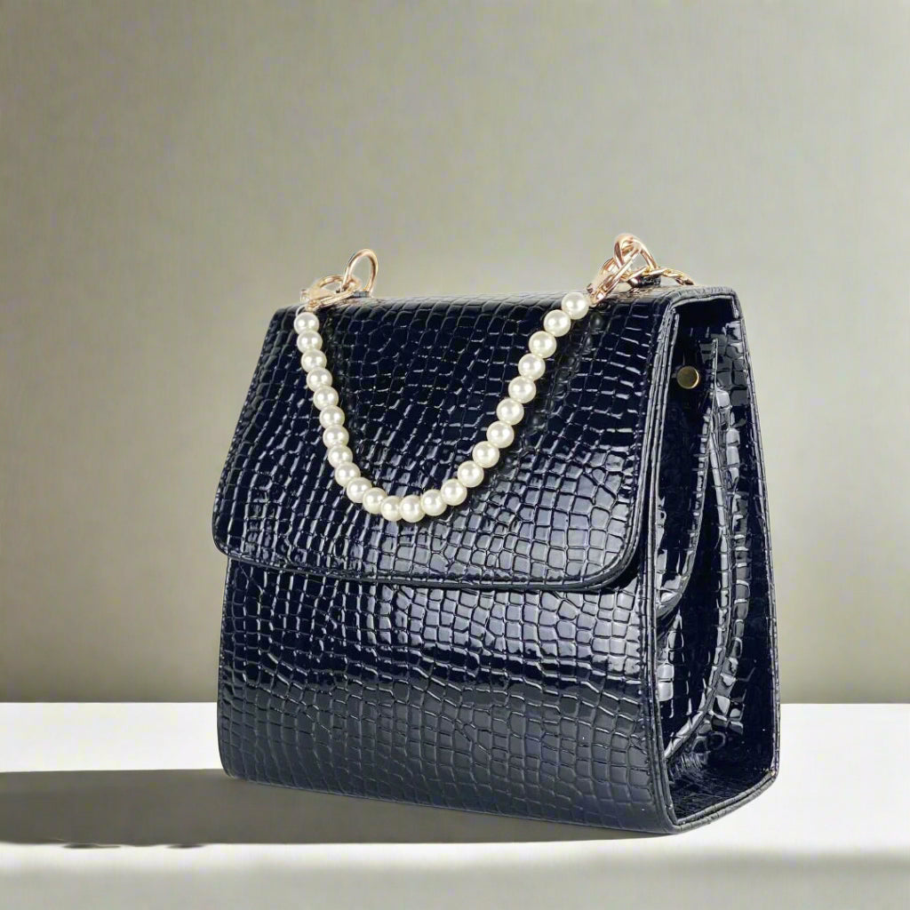 ALEXA BLACK PEARL HANDBAG