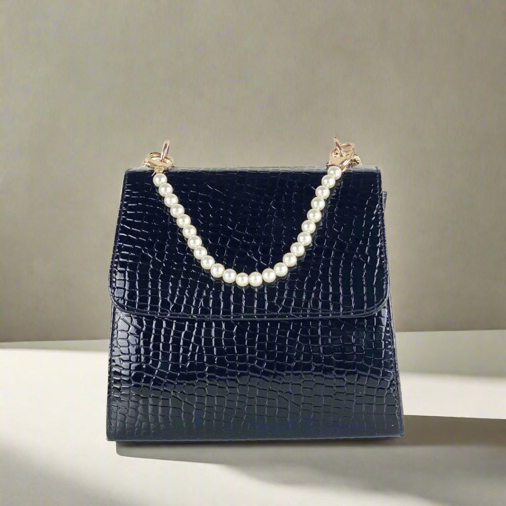 ALEXA BLACK PEARL HANDBAG