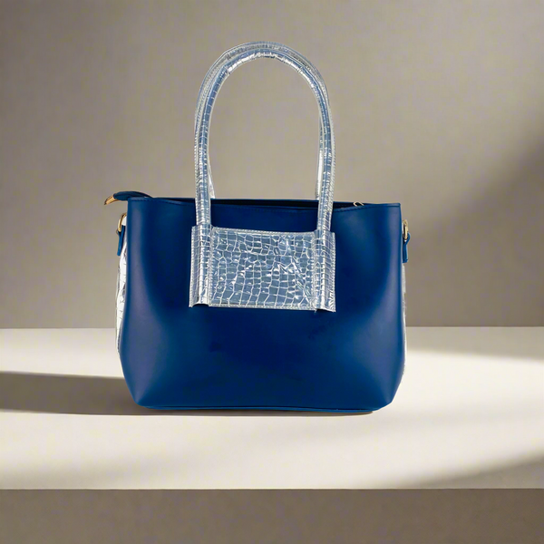 BINDO DOUBLE ZIPPER BLUE HANDBAG