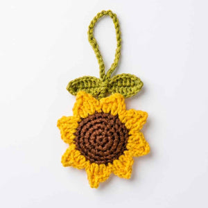 Sunflower Crochet Keychain