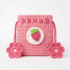 Berry Blush Crochet Pouch
