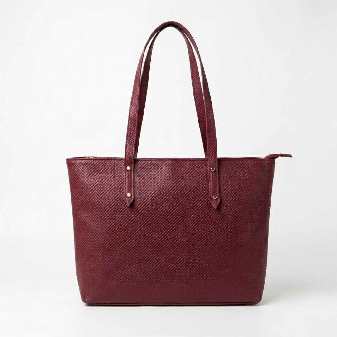 Enshee Merlot Tote - Maroon