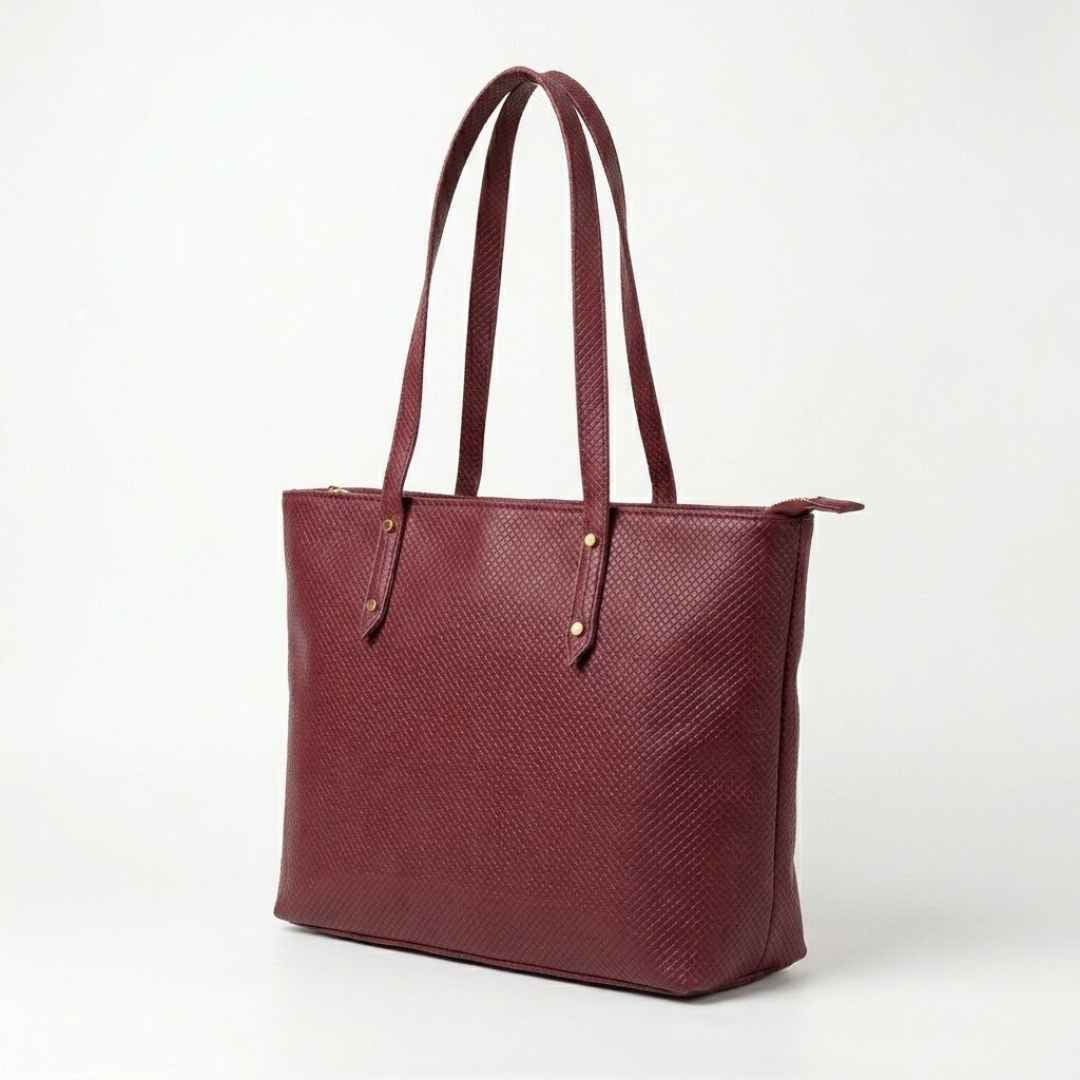 Enshee Merlot Tote - Maroon