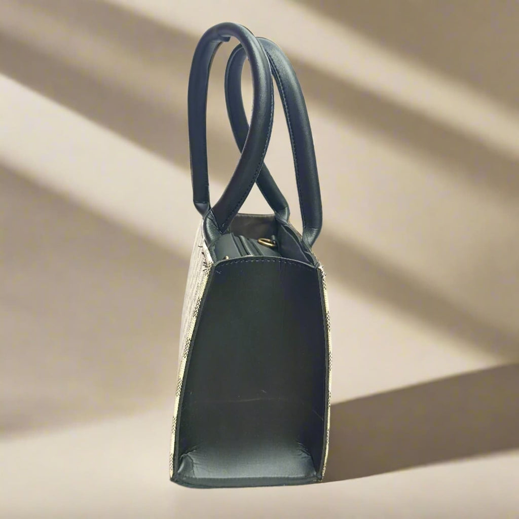 LORAL CHECK WHITE HANDBAG