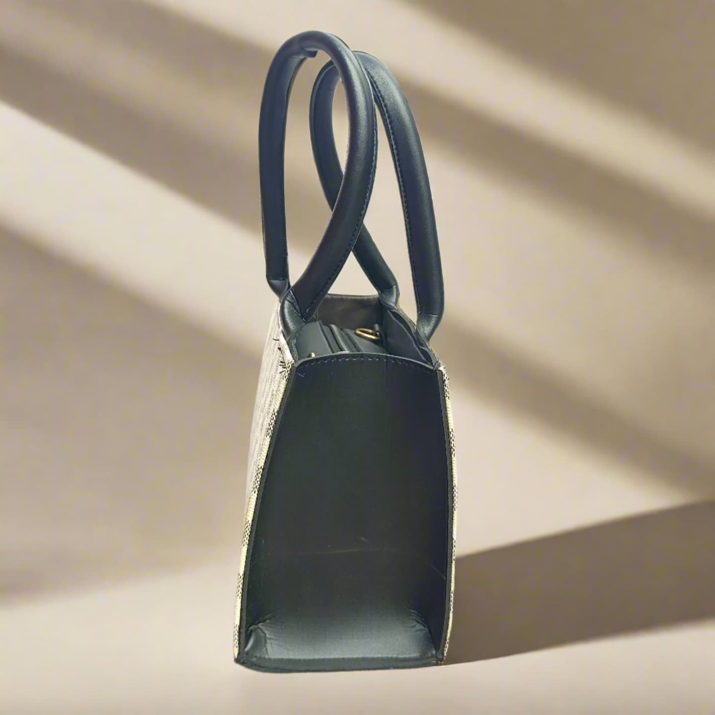LORAL CHECK WHITE HANDBAG