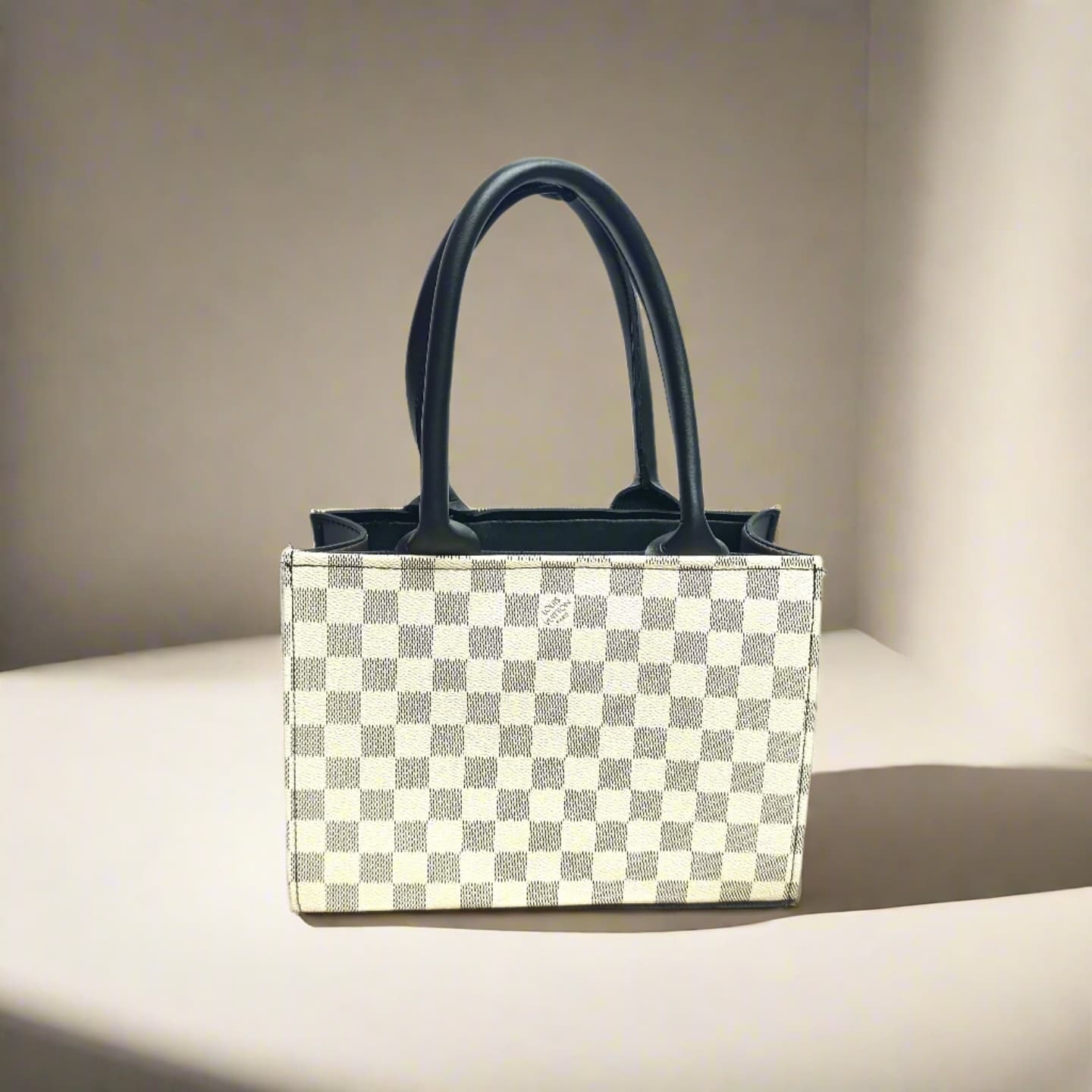 LORAL CHECK WHITE HANDBAG