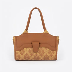 Enshee Kashida Handbag - Mustard Brown