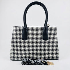 Fizzy Checkered Double Dompartments White & Black