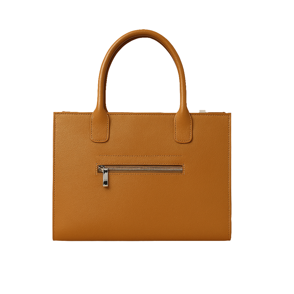 VEGAN BROWN DOT LEATH HANDBAG