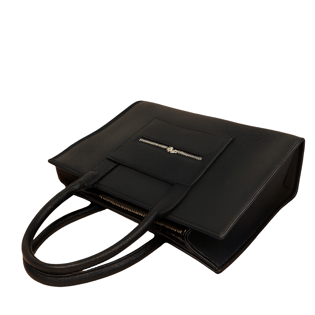 VEGAN BLACK DOT LEATH HANDBAG