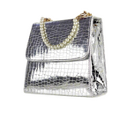 ALEXA SILVER PEARL HANDBAG