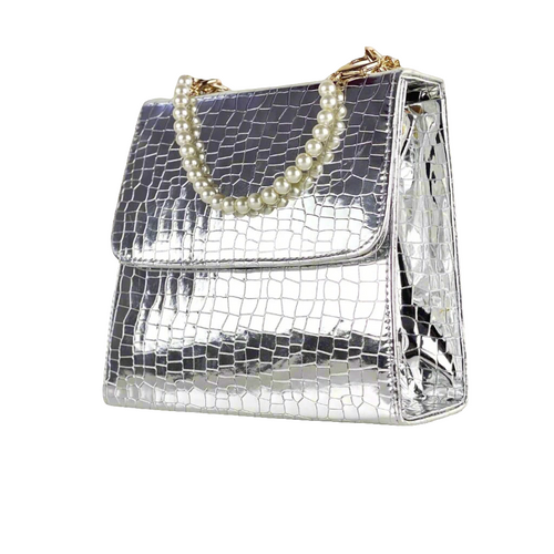 ALEXA SILVER PEARL HANDBAG