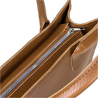 VEGAN BROWN DOT LEATH HANDBAG
