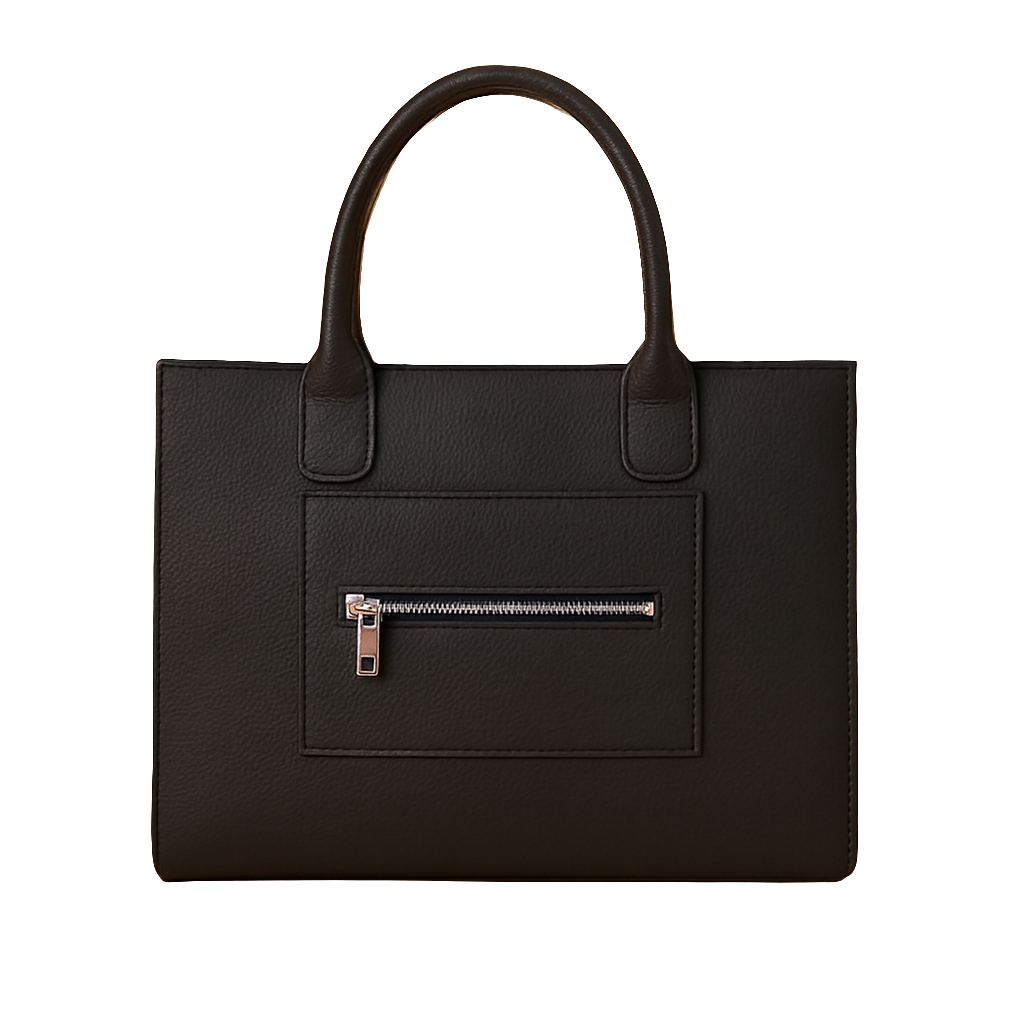 VEGAN BLACK DOT LEATH HANDBAG