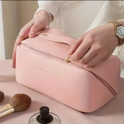 (Makeup pink cosmetic bag